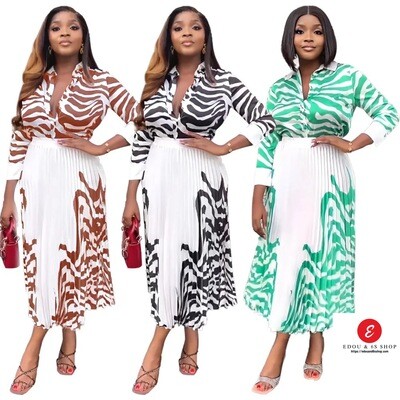 Bohemian style long sleeve two pieces outfit.
