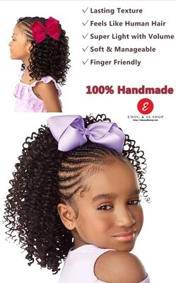 Kid ponytail wavy Style.