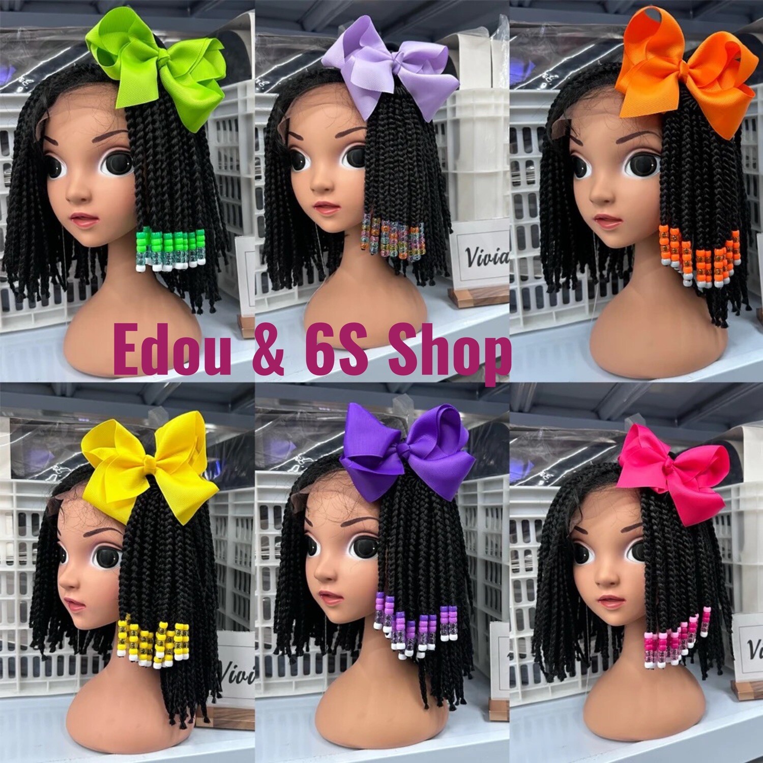 Kids ponytail with beads