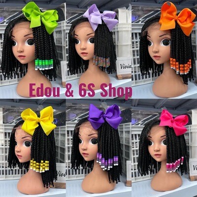 Kids ponytail with beads