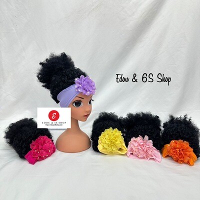 Kids wig ponytail with headband