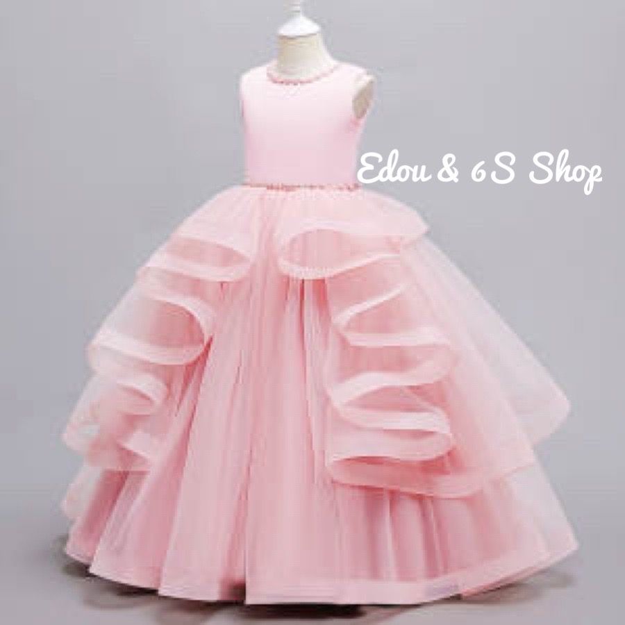 Long silk girls gown