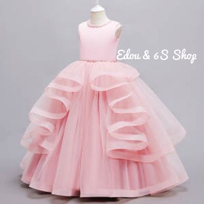 Long silk girls gown