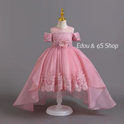 Tailcoat embroidered princess dress
