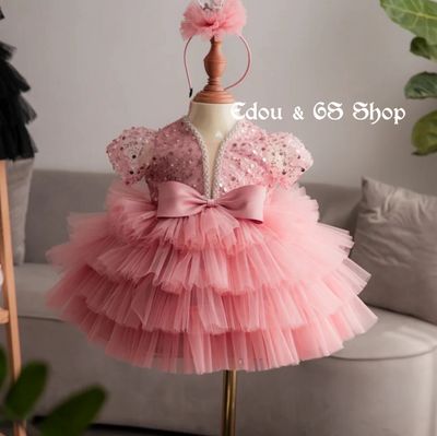 Birthday and wedding tiered flared dress