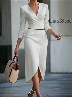 Low split V neck outfit