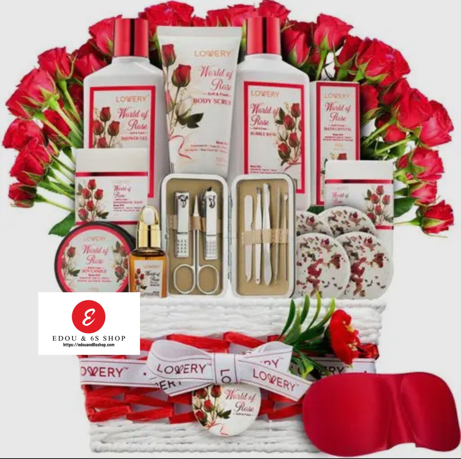 SPA gift basket, red rose
