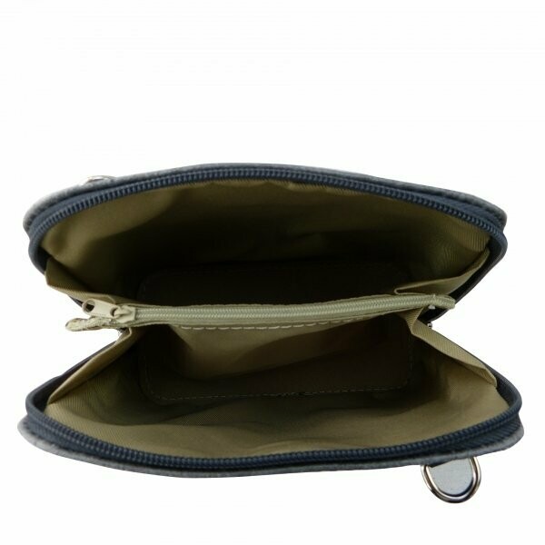 Umhängetasche aus Rindleder mit Blumem Druck/Shoulder bag in cowhide with floral print