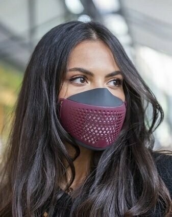 Medizinische Gesichtsmaske air20PRO dark/burgundy (Anti-Brillenbeschlag)