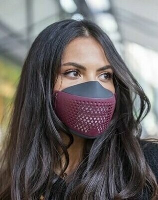 Medizinische Gesichtsmaske air20PRO dark/burgundy (Anti-Brillenbeschlag)