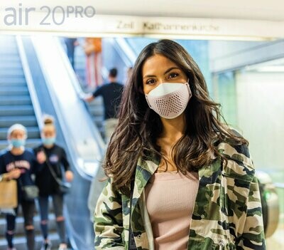 Medizinische Gesichtsmaske air20PRO white/rosy (Anti-Brillenbeschlag)