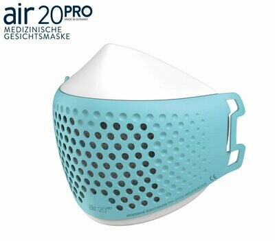 Medizinische Gesichtsmaske air20PRO white/celeste (Anti-Brillenbeschlag)
