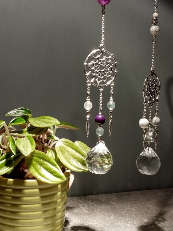 Sun Catcher aus Kristall und Fluorit