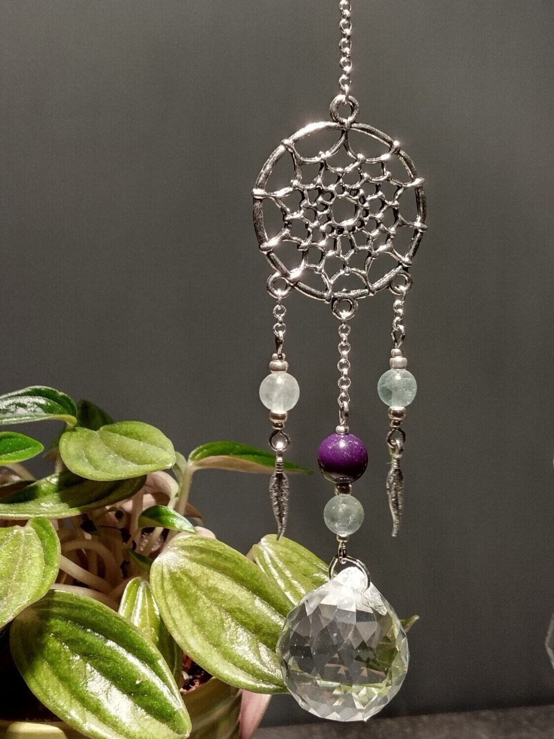 Sun Catcher aus Kristall und Fluorit