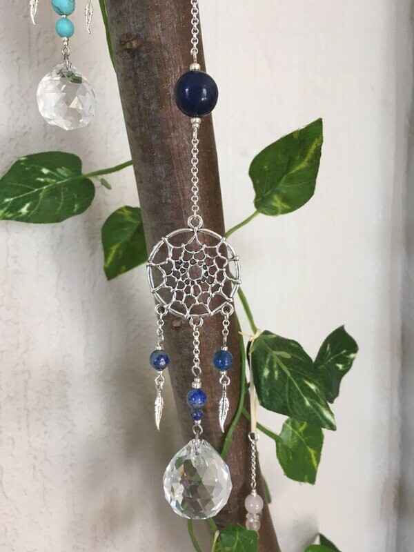 Sun Catcher aus Kristall und Lapislazuli