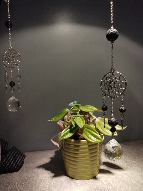 Sun Catcher aus Kristall und Lavastein