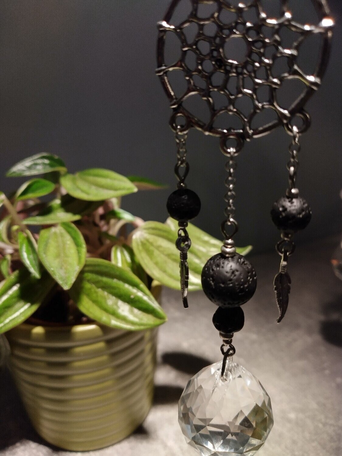 Sun Catcher aus Kristall und Lavastein