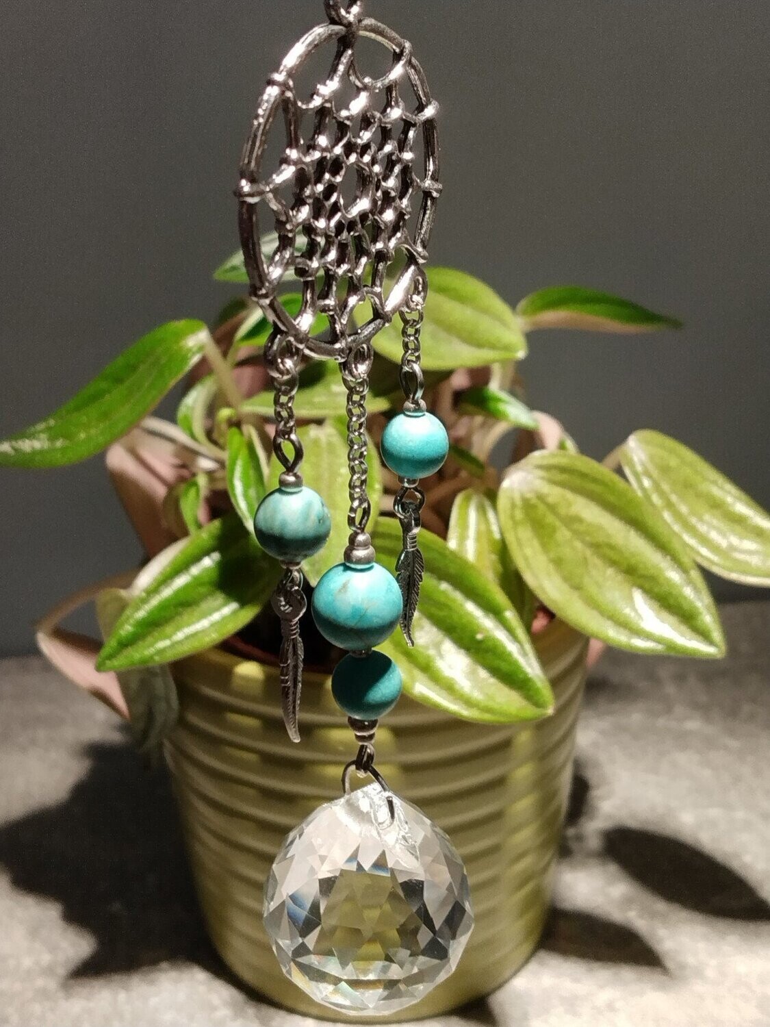 Sun Catcher aus Kristall und Türkis