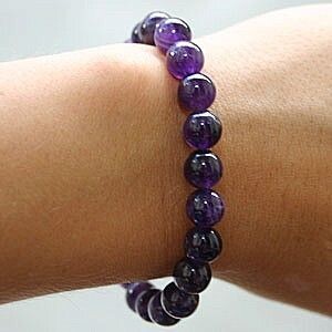 Amethyst Edelsteinarmband 4/6 mm Perlen