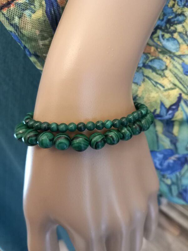 Malachit Edelsteinarmband 4/6/8mm Perlen