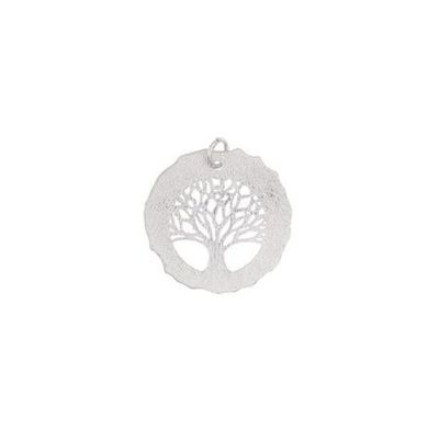 925 Sterling Silver Pendant Rhodium Plated Tree of Life
