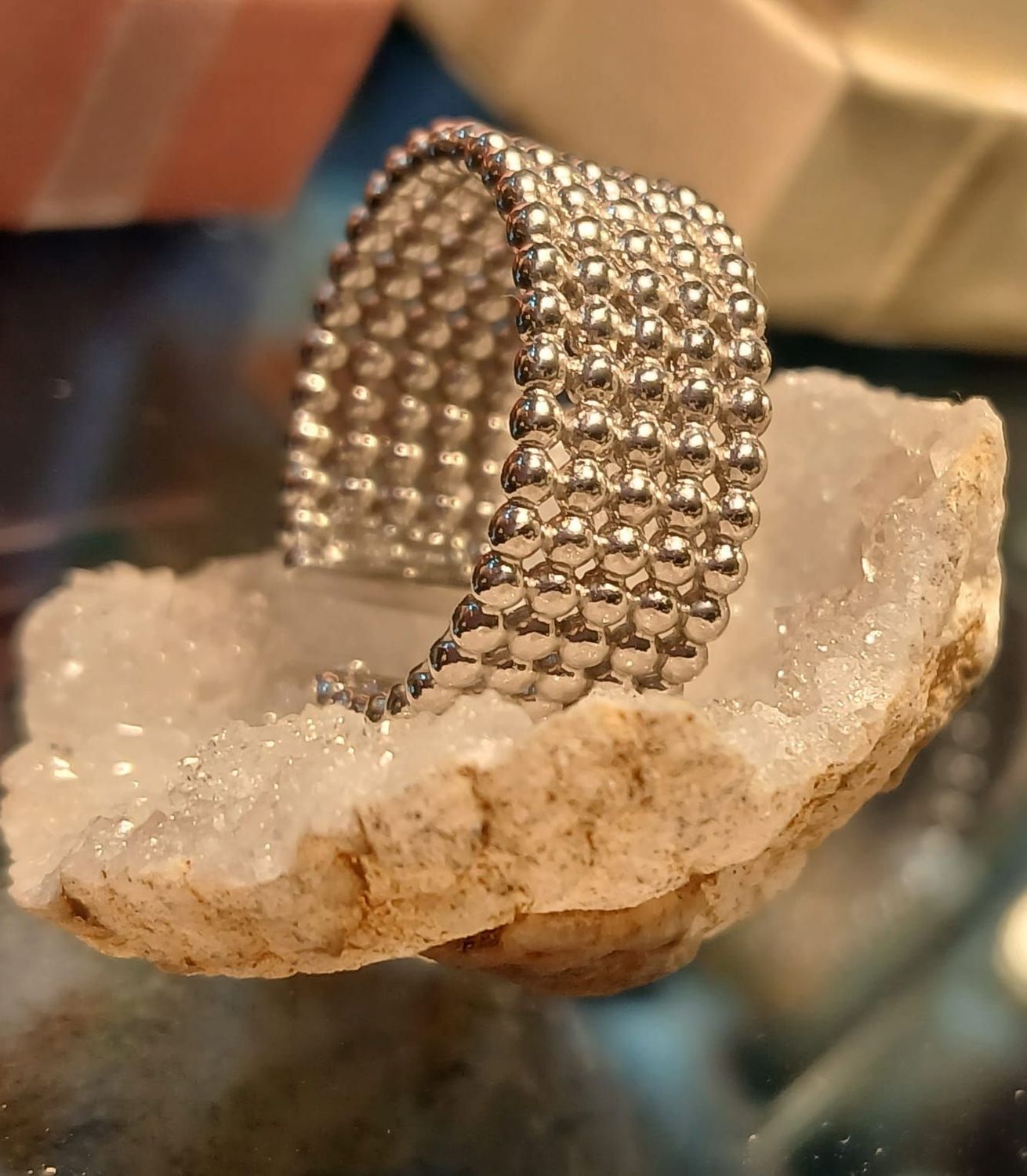 925 Sterling Silver Rhodium Ring Multistrand