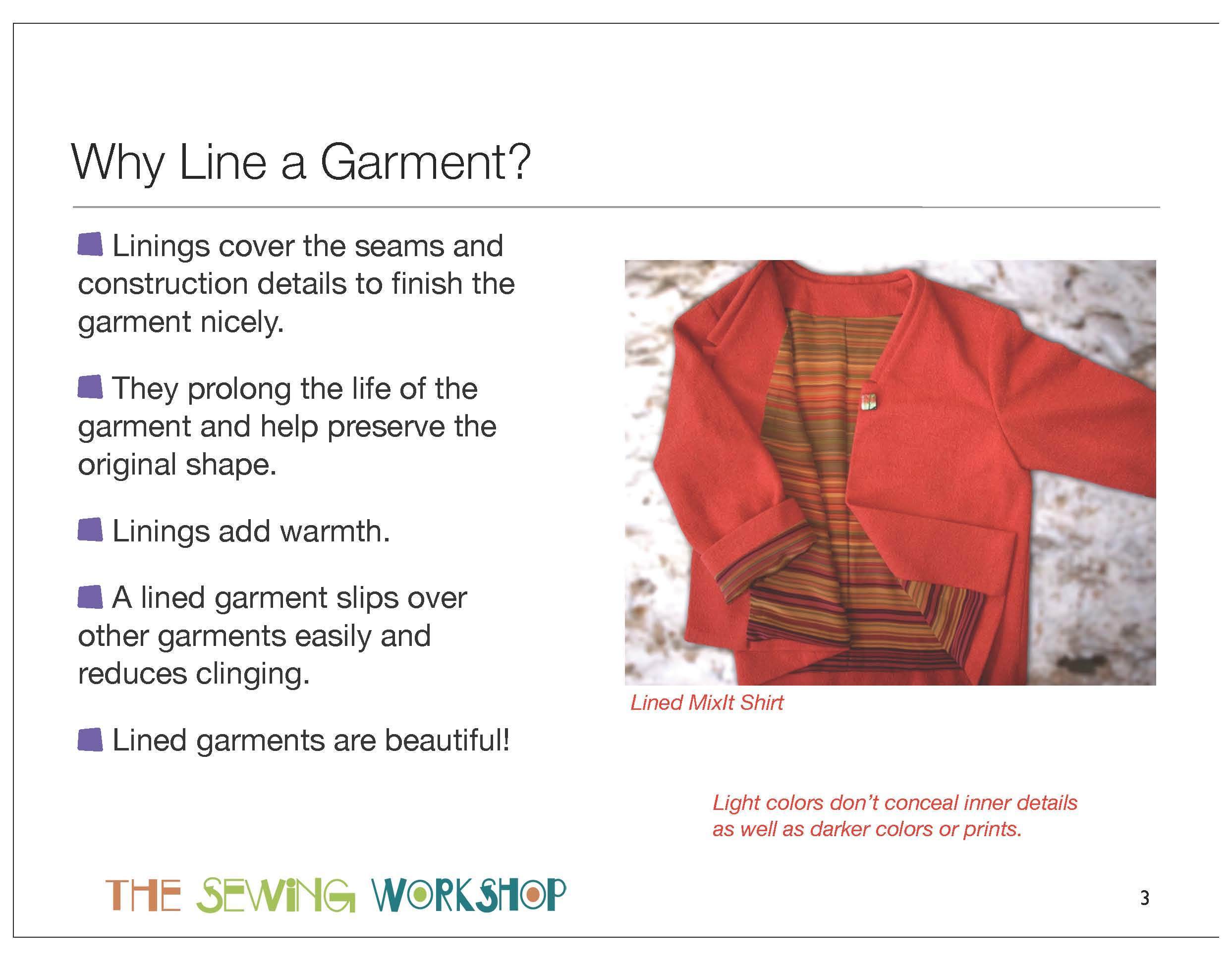 Why Line a Garment?