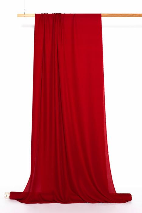 Silk Georgette - Warm Red Silk Georgette - Warm Red