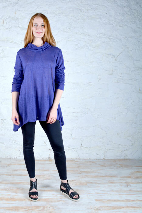 Alex top made in a royal blue jersey knit