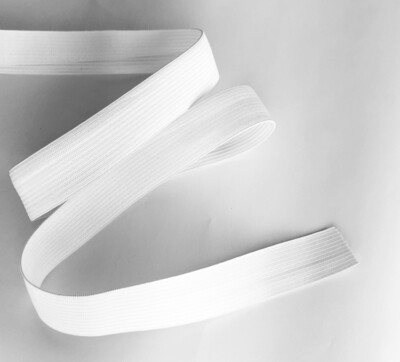 3/4" Knit Elastic - White or Black ELBK03