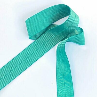 1" Foldover Elastic - Light Teal FE820-2
