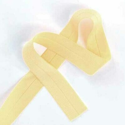 1" Foldover Elastic - Straw