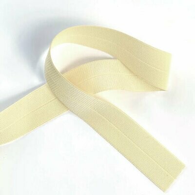 1" Foldover Elastic - Natural FE820-7