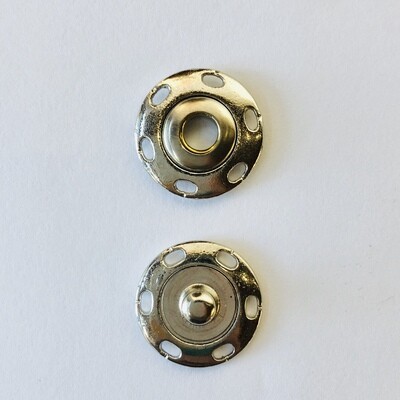 Nickel Sew in Snaps – 3/4" diameter SN10720