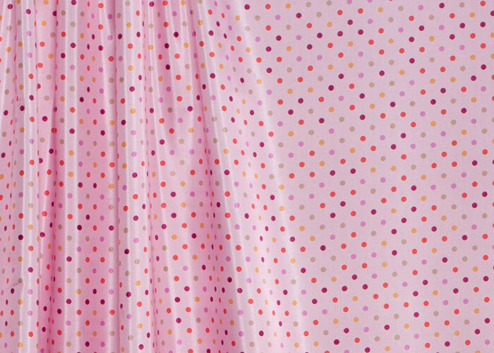 Acetate Lining - Bubblegum Pink Polka Dot Acetate Lining - Bubblegum Pink Polka Dot