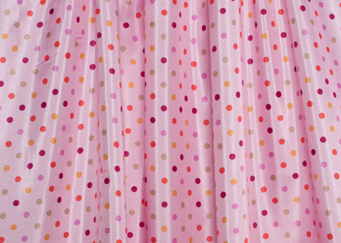 Acetate Lining - Bubblegum Pink Polka Dot Acetate Lining - Bubblegum Pink Polka Dot