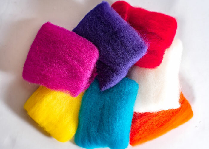 Wool Roving - Lime Green
