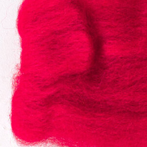 Wool Roving - Red