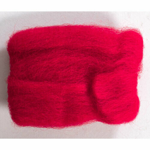 Wool Roving - Red