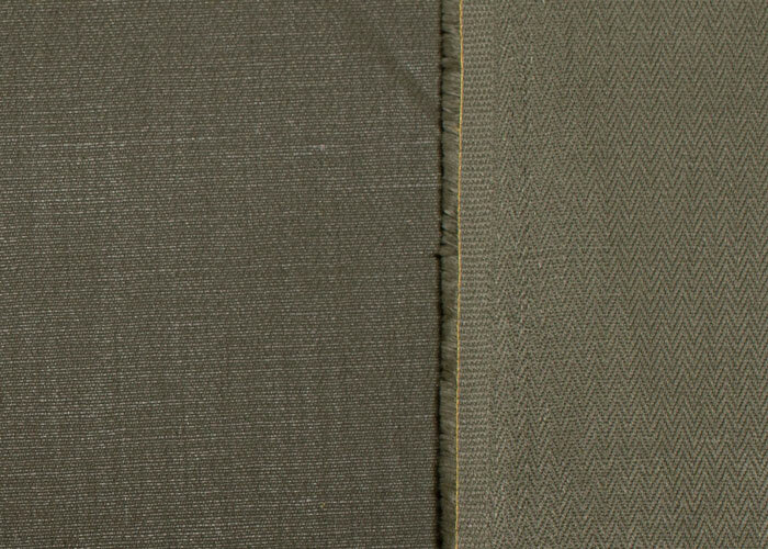 Coated Hemp Herringbone - Olive Coated Hemp Herringbone - Olive