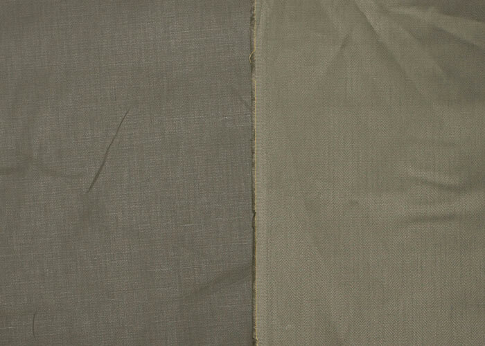 Coated Hemp Herringbone - Olive Coated Hemp Herringbone - Olive