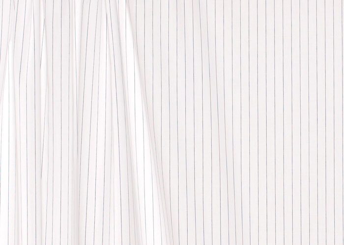Cotton Shirting – White with Black Pinstripe Cotton Shirting – White with Black Pinstripe