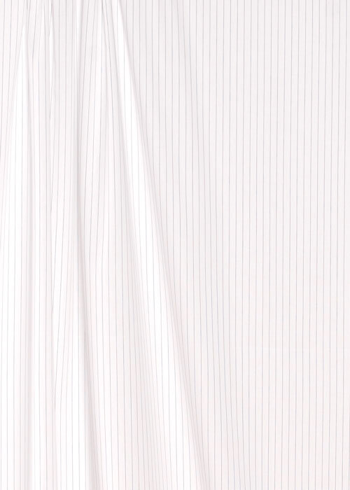 Cotton Shirting – White with Black Pinstripe Cotton Shirting – White with Black Pinstripe