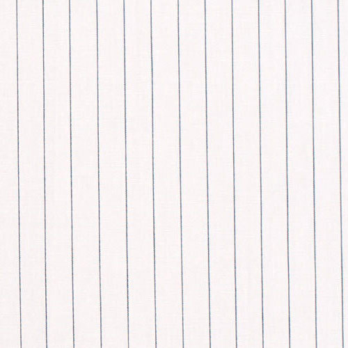 Cotton Shirting – White with Black Pinstripe - END CUT