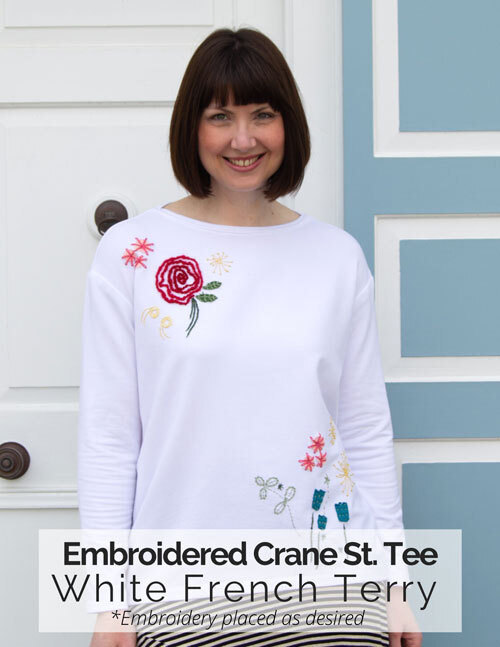 Embroidered Crane St. Kits - French Terry