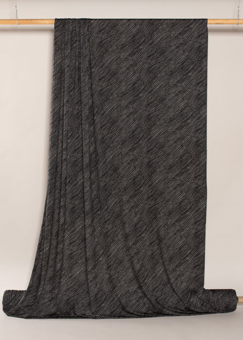 Jersey Knit - Black w/ White Diagonal Sketch Jersey Knit - Black w/ White Diagonal Sketch