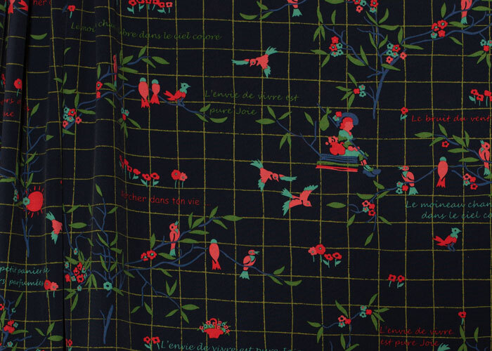 Viscose Crepe - Navy, Grass Green, True Red Viscose Crepe - Navy, Grass Green, True Red