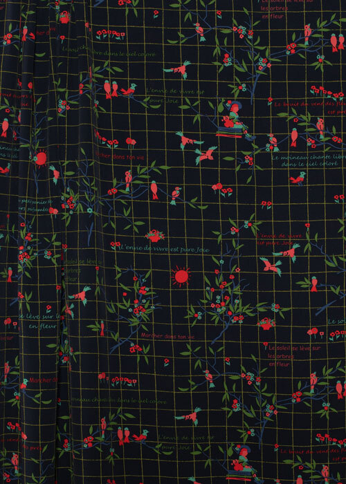 Viscose Crepe - Navy, Grass Green, True Red Viscose Crepe - Navy, Grass Green, True Red