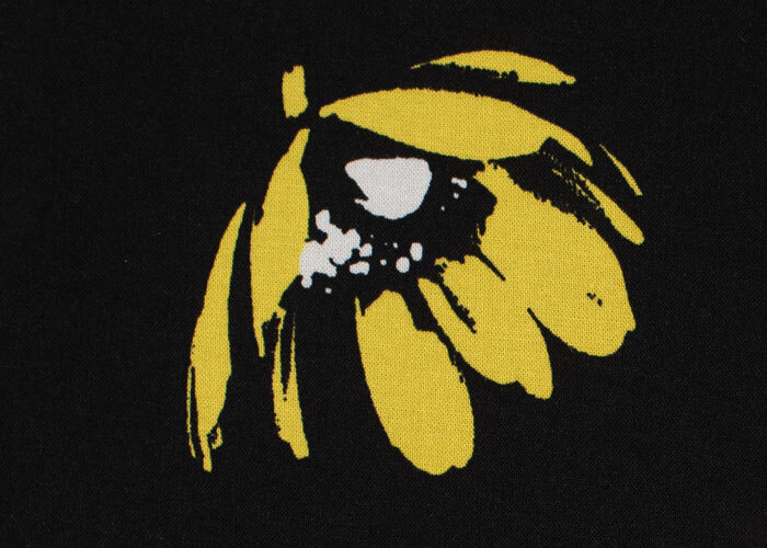 Viscose - Black w/ Canary Yellow Daisies Viscose - Black w/ Canary Yellow Daisies