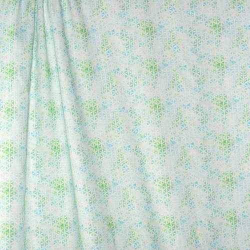 Linen - Cool Tone Shapes on White Linen - Cool Tone Shapes on White